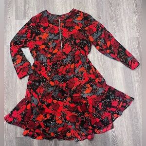 REBEL WILSON X ANGEL Red Pattern Dress